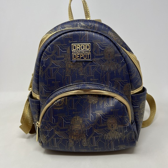 Disney Handbags - Star Wars Galaxys Edge Droid Depot Mini Backpack Disney Parks R2-D2‎ C-3PO Read!